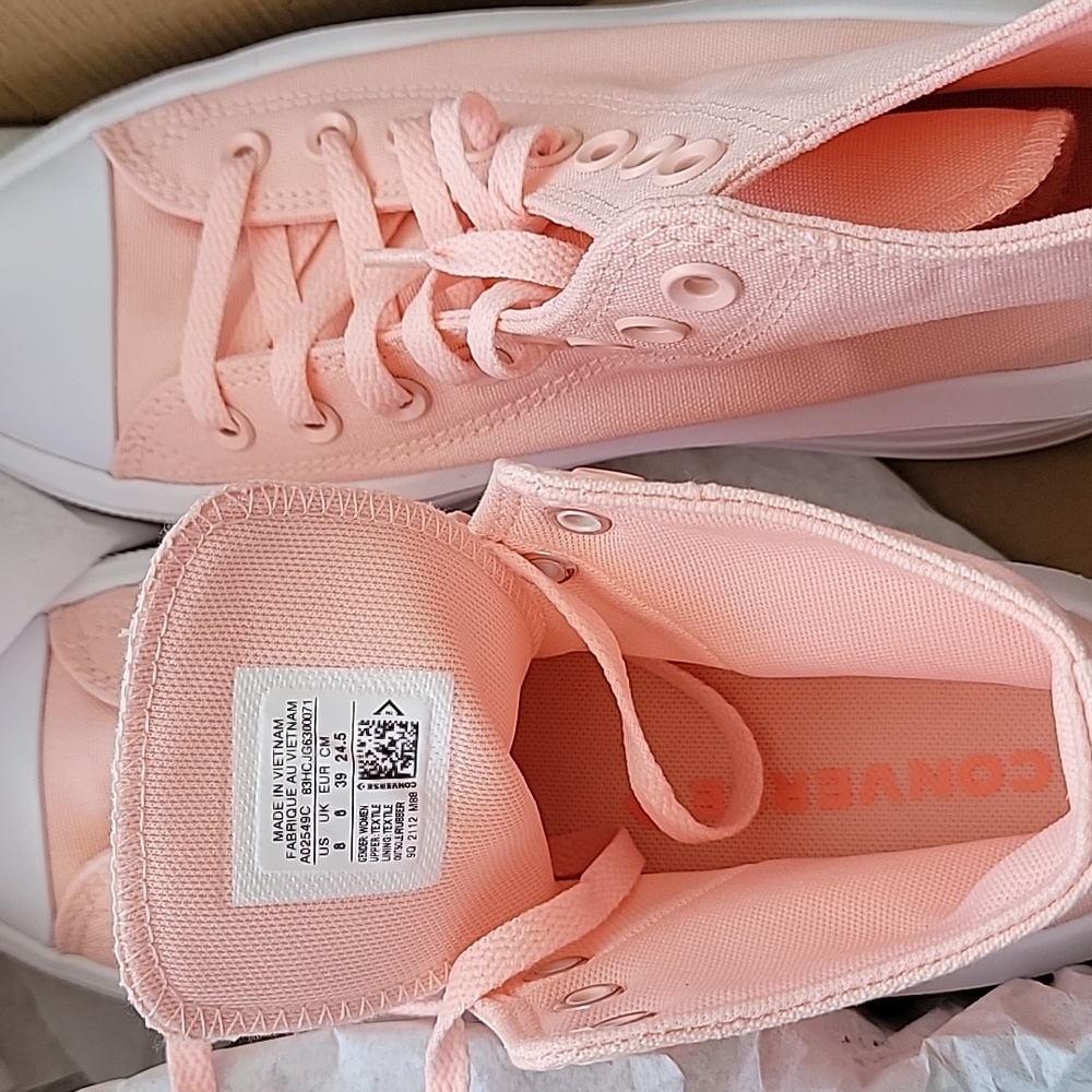 Converse Women's CTAS Move Hi Top Platform Sneakers Storm Pink & White Canvas W8 - Picture 8 of 8